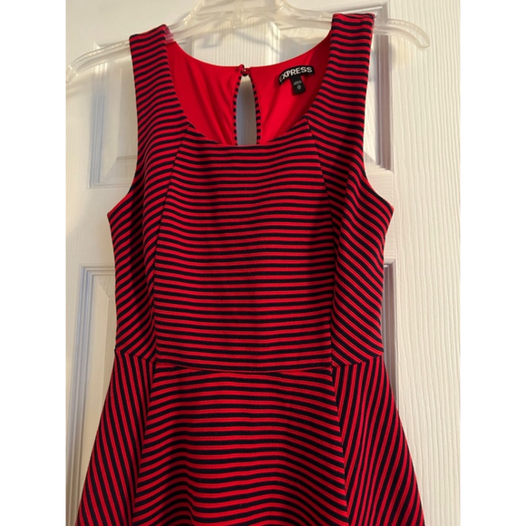 Express Women's Red & Black Striped Dress XS - Picture 2 of 8